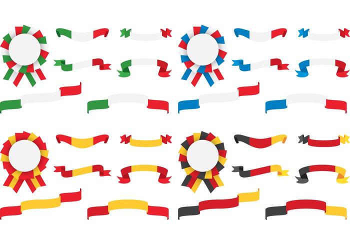 European Ribbons and Badges  vector