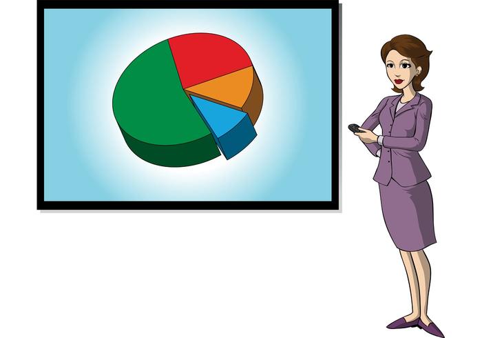 Businesswoman with Chart