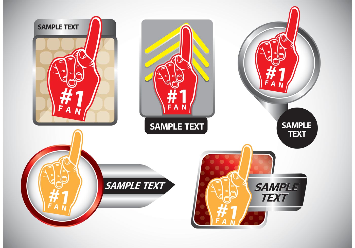 Download #1 Foam Finger Vector Pack - Download Free Vectors ...