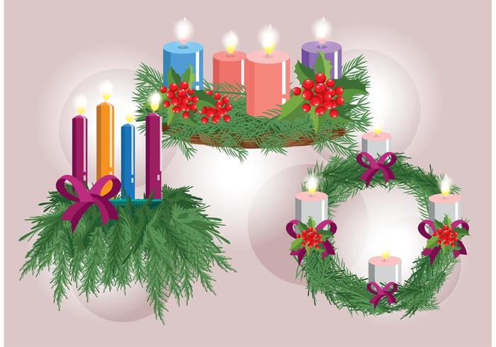 Advent Wreath Vectors