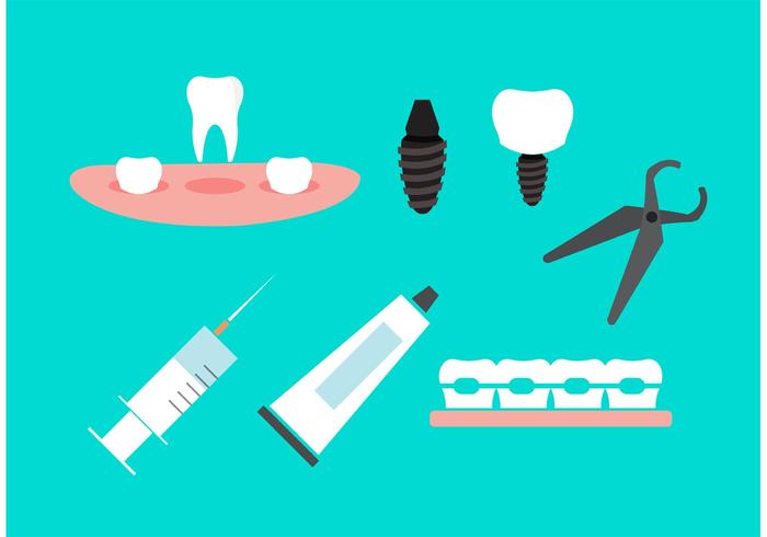 Dental icons vector