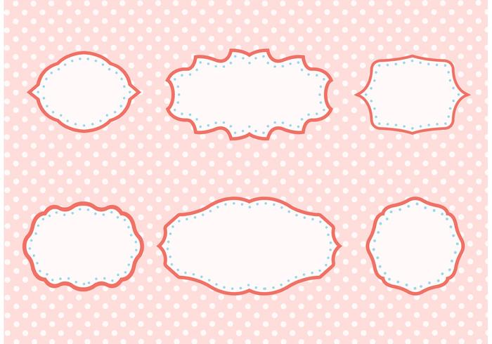 Shabby Chic Retro Frames vector