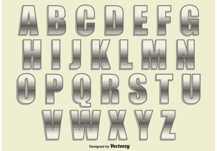 Retro Style Alphabet Retro Style Alphabet