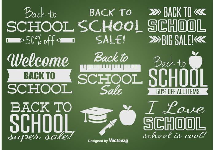 Back to School Label Set vector