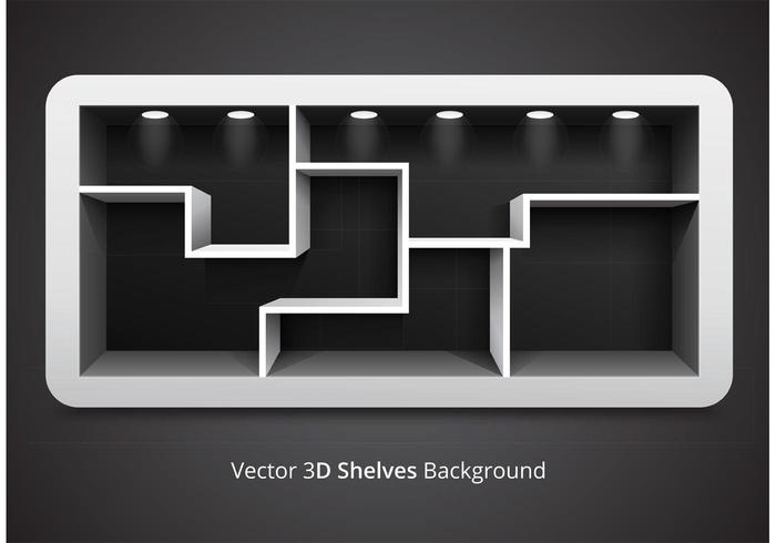 Free Vector 3D Shelves Background