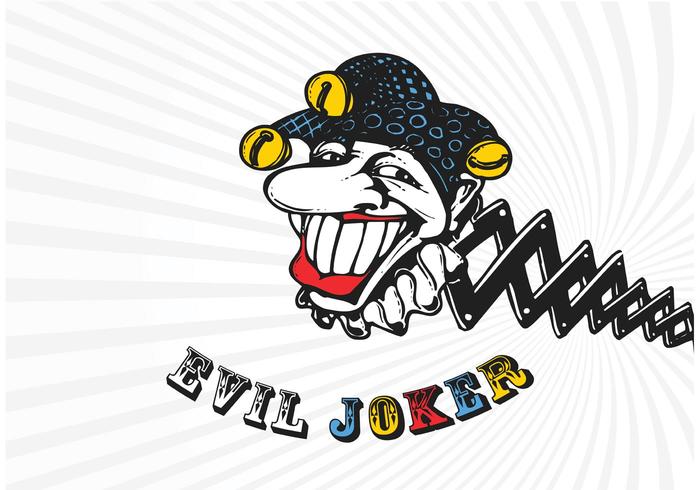 Vector Cartoon Evil Joker