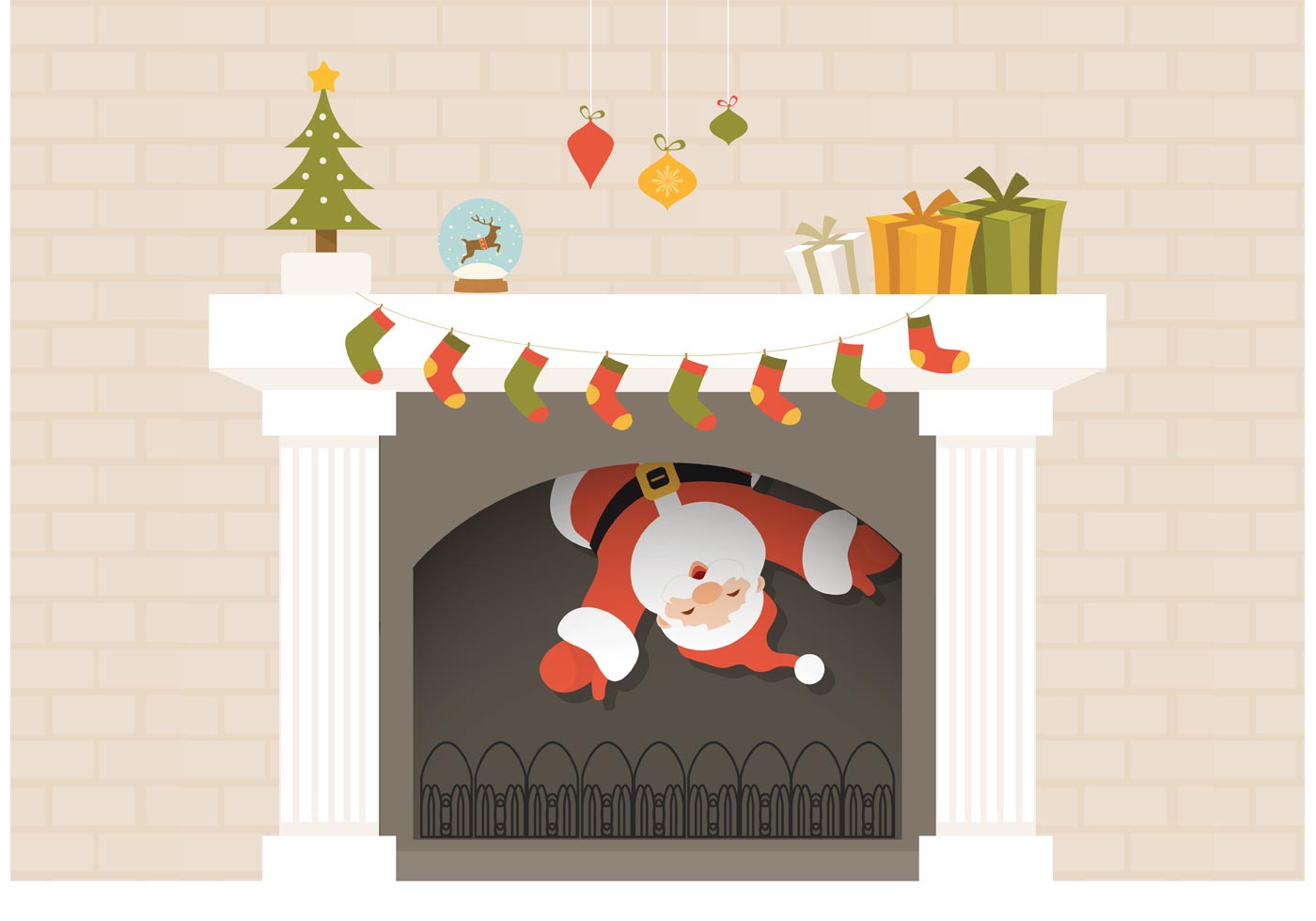 free clipart christmas fireplace - photo #30