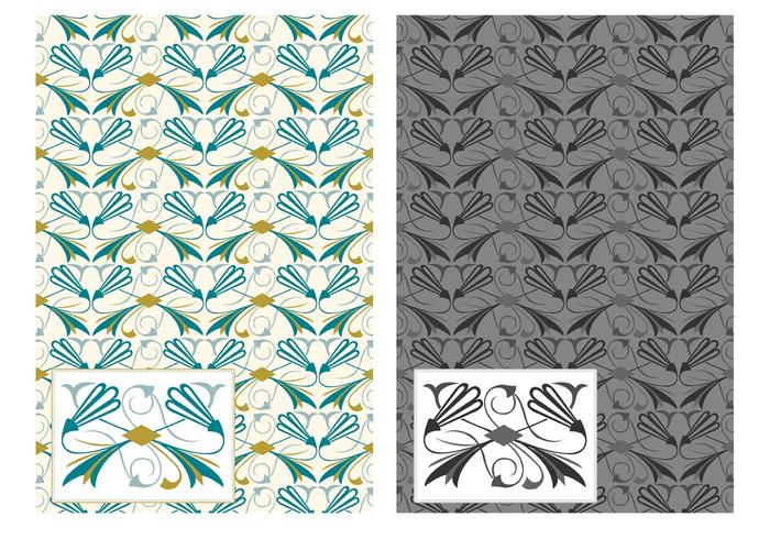 Free Flourish Art Deco Vector Pattern Free Flourish Art Deco Vector Pattern
