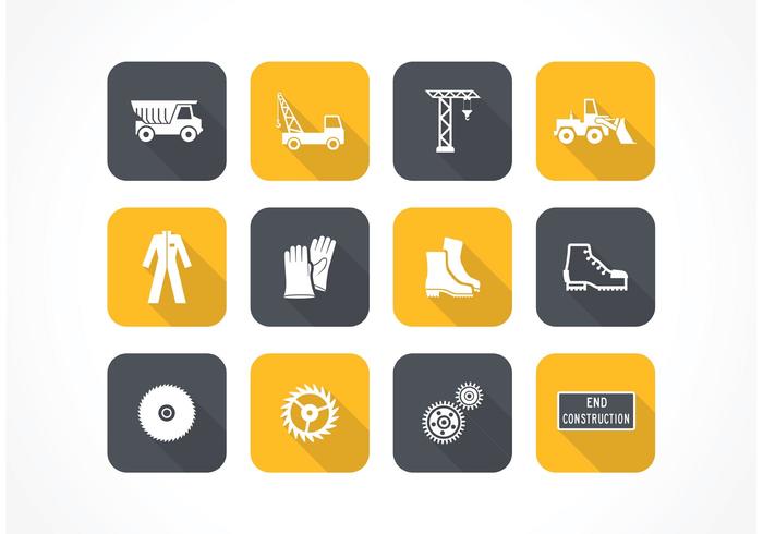 Iconos libres del vector de la construcción plana