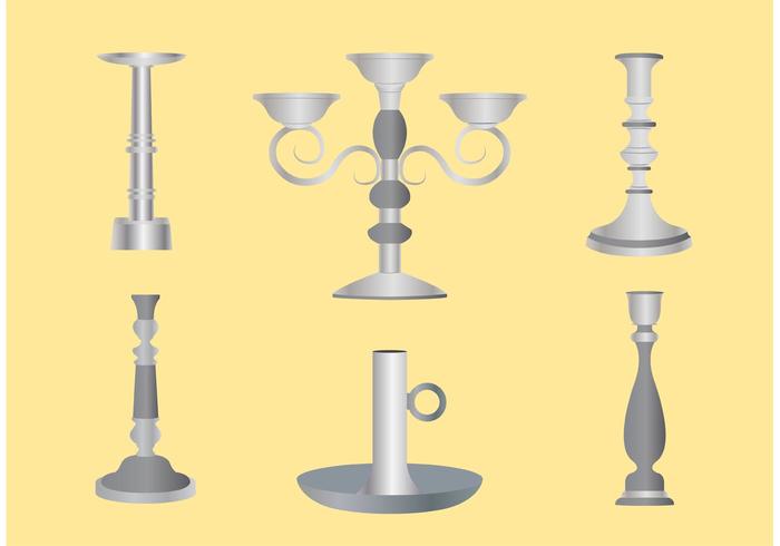 Silver candlestick vector