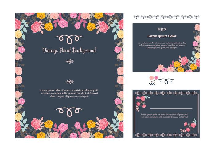 Fondo floral de la invitación vector