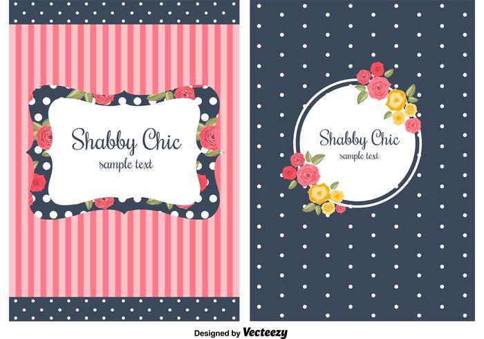 Shabby Chic Style Backgrounds vector