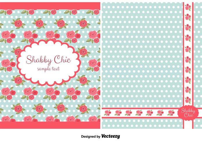 Shabby Chic Style Backgrounds vector