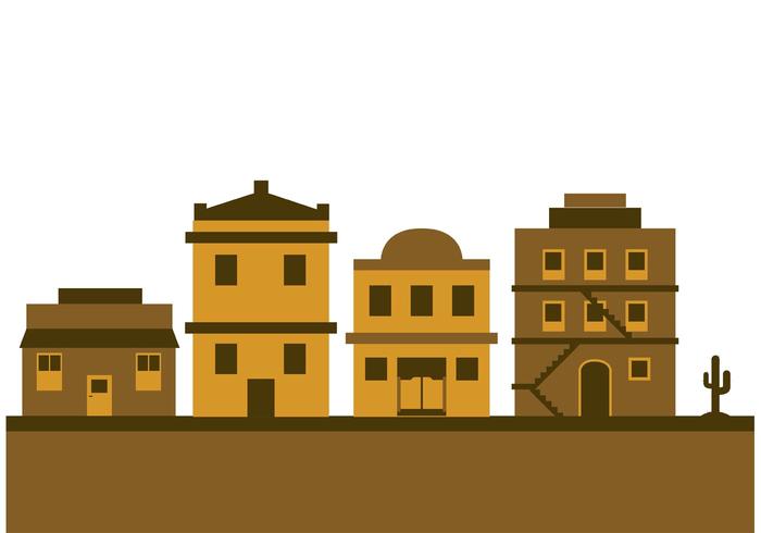 Old west town vector
