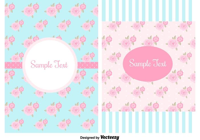 Shabby Chic Style Backgrounds vector