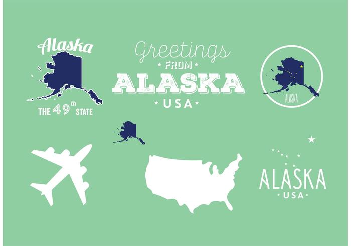 Alaska Badges vector