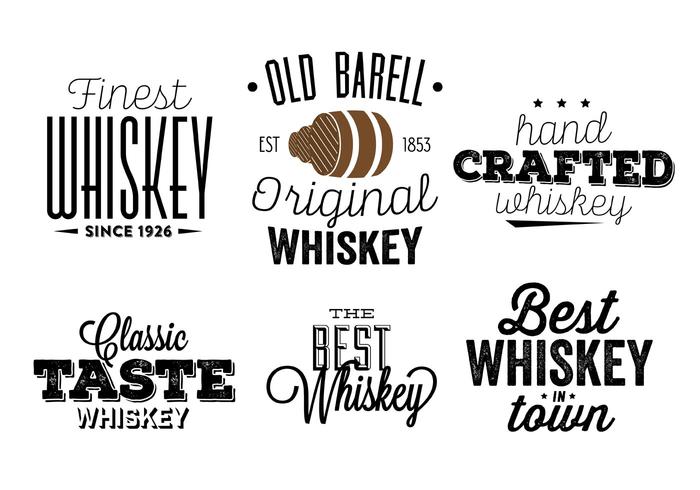 Whiskey Labels vector