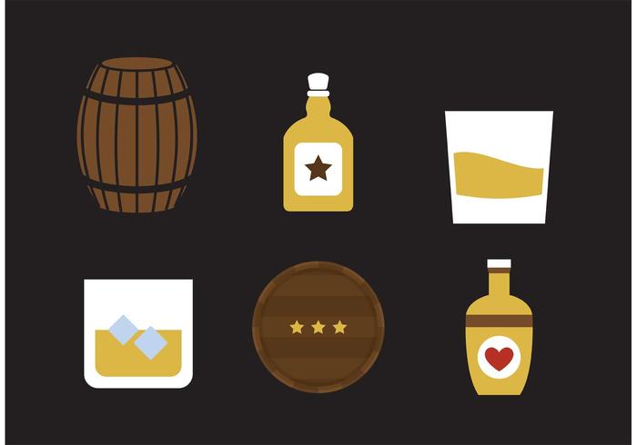 Iconos De Vector De Whisky