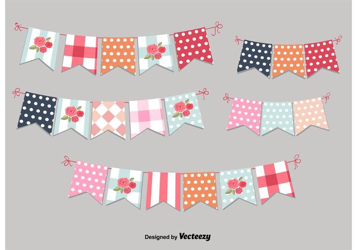 Festive Vintage Garlands vector