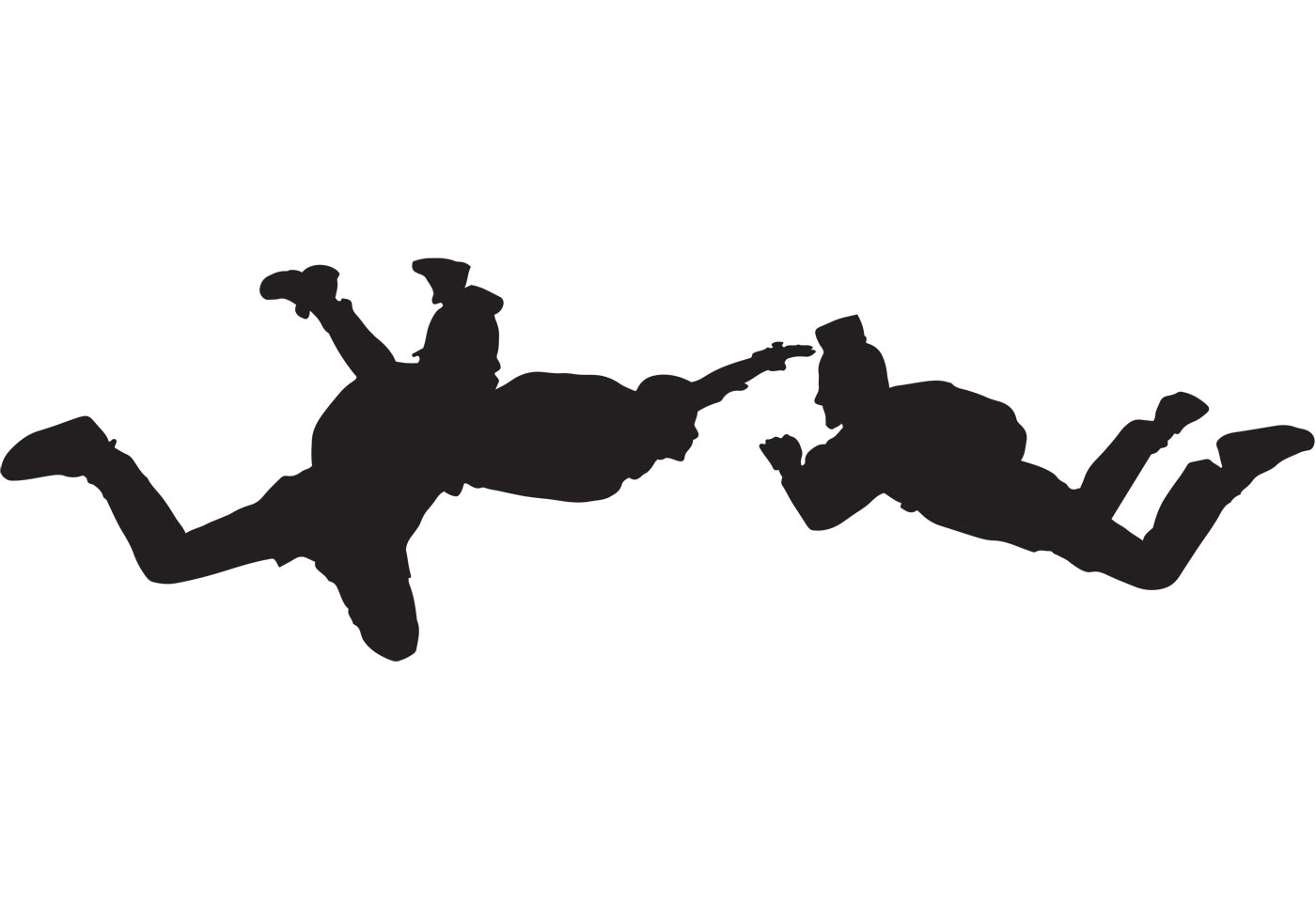 Skydivers Silhouettes Free Vector Art at Vecteezy!