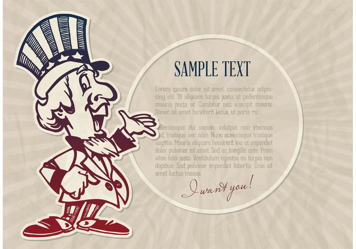 Vector Cartoon Uncle Sam