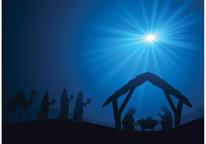 Manger Scene Vector Background