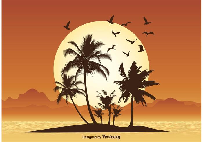 Tropical Scene Illustration Tropical Scene Illustration