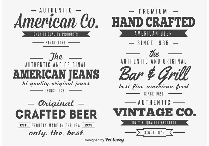 Retro Label Set vector