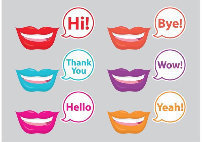 Mouths And Bubbles vector