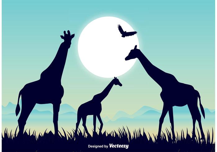 Wildlife Landscape Illustration Wildlife Landscape Illustration