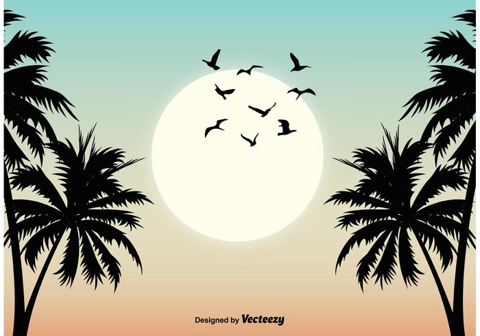 Tropical Scene Illustration Tropical Scene Illustration