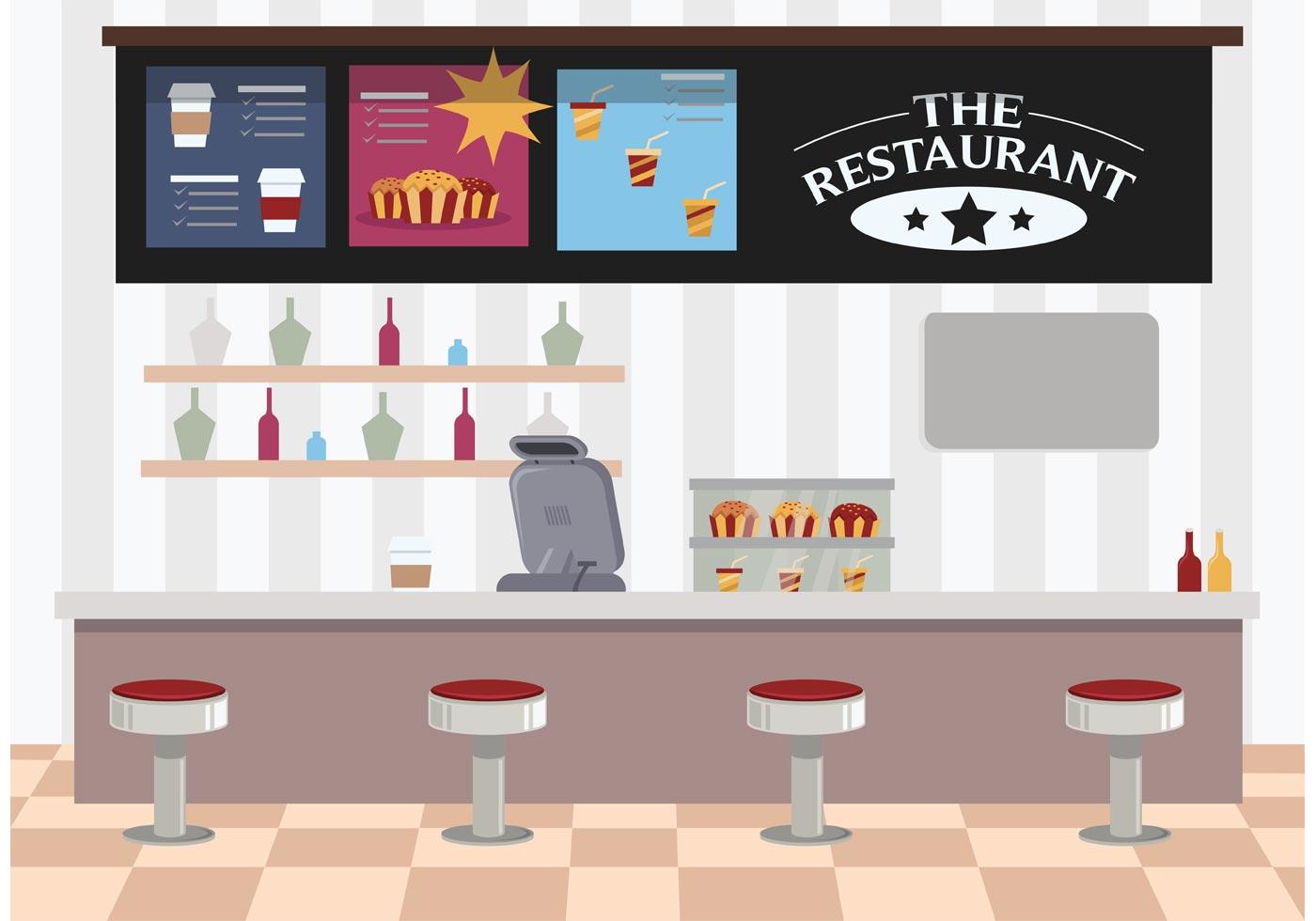 Restaurant Interior 85643 Vector Art at Vecteezy