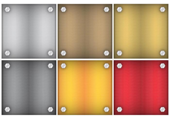 Square Metal Backgrounds vector