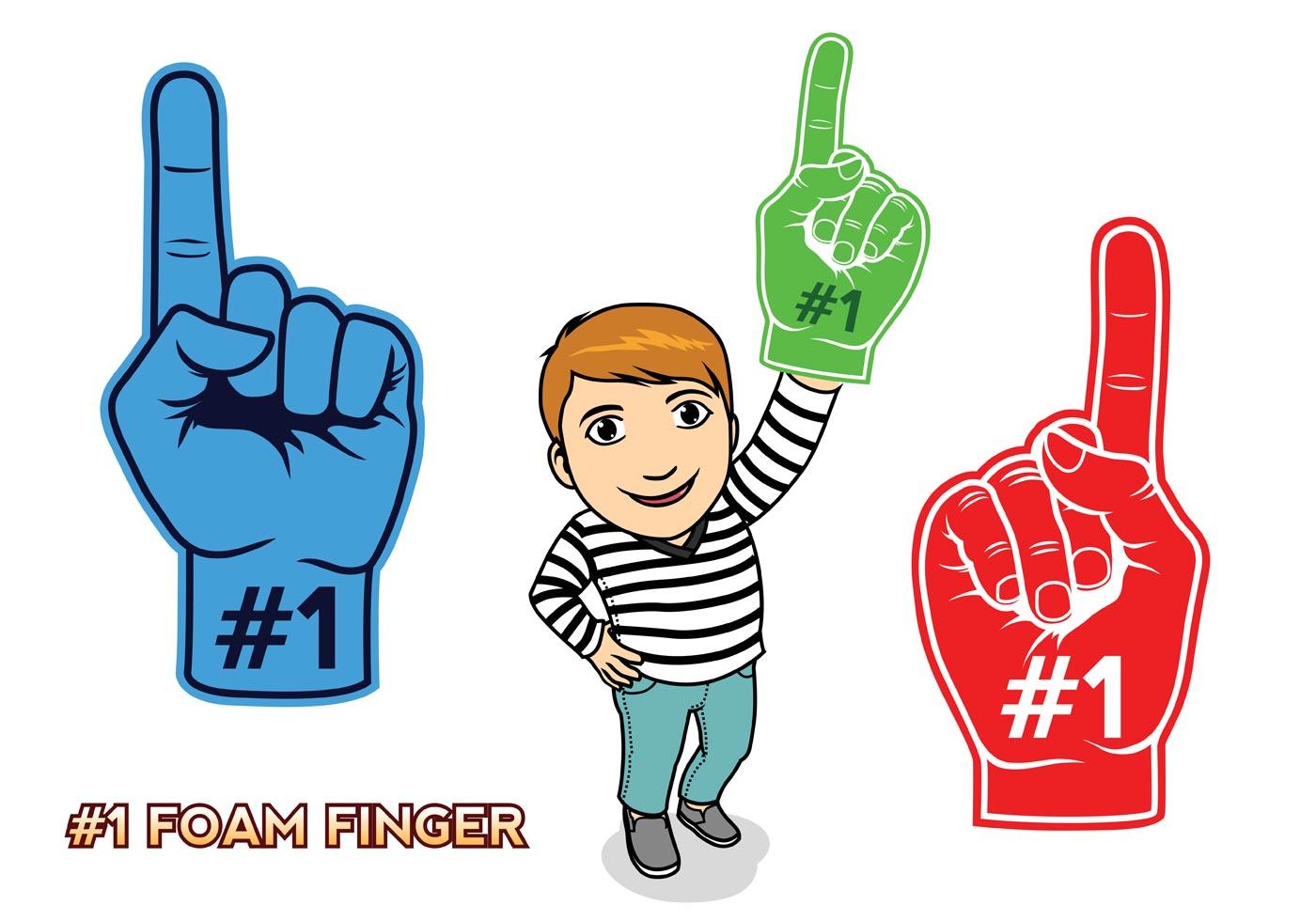 1 Foam Finger 85654 Vector Art at Vecteezy