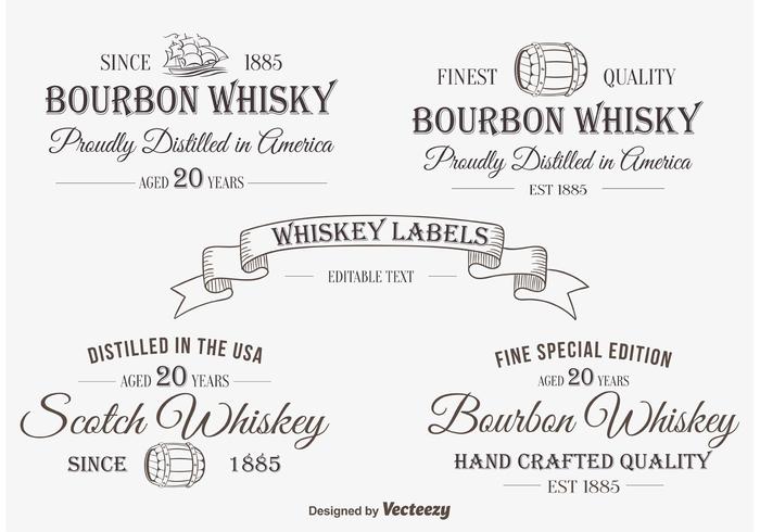 Etiqueta / insignias del whisky vector