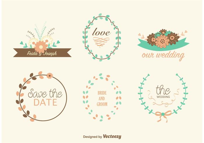 Hand Drawn Wedding Wreaths Hand Drawn Wedding Wreaths
