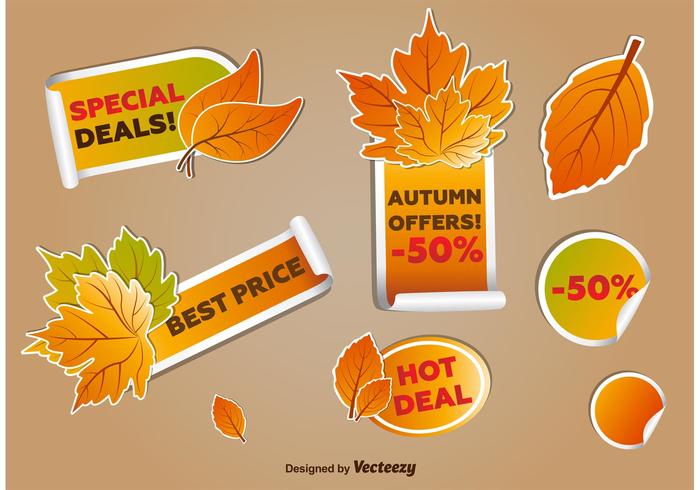 Autumn Deal Tags vector