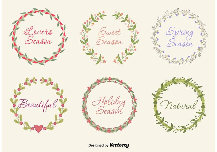 Floral Wreaths vector