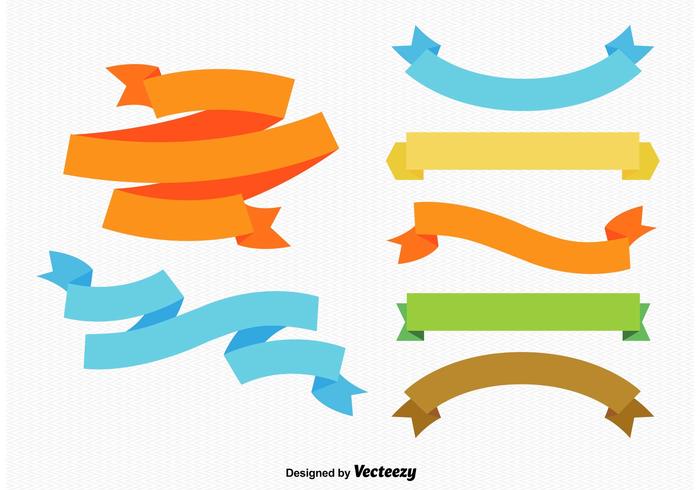 Colourful Ribbons and Labels vector