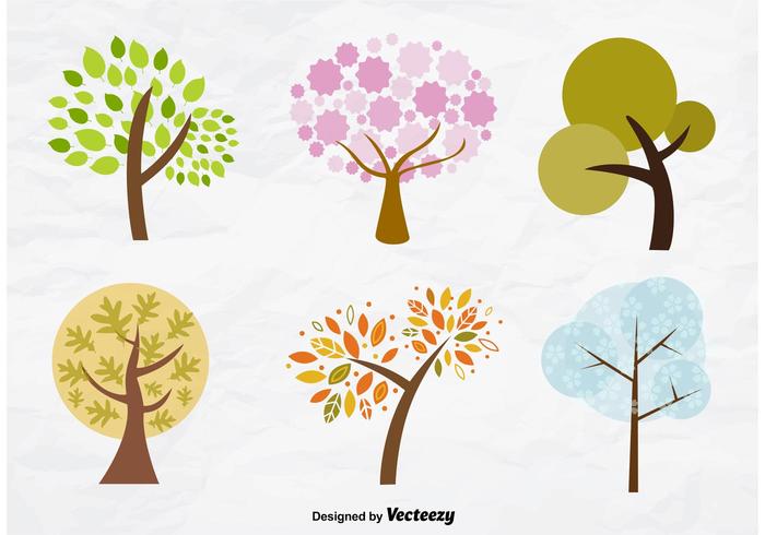 Seasonal Trees vector