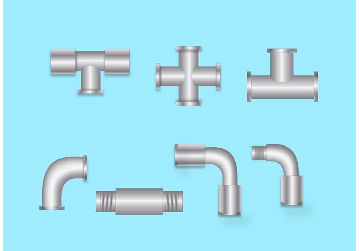 Sewer Pipe Fittings vector