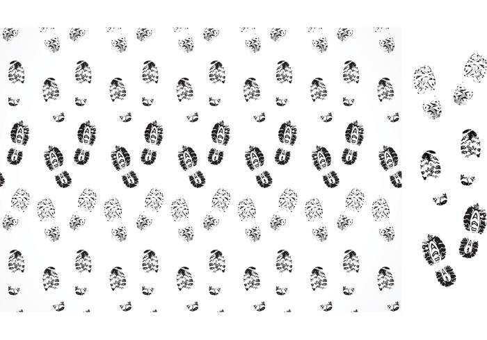 Vector Muddy Footprints Pattern