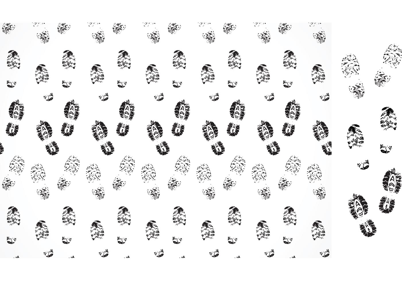 vector muddy footprints pattern
