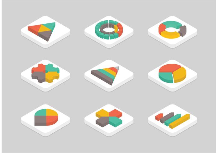 Free Flat Isometric Graphics vector Icon Set