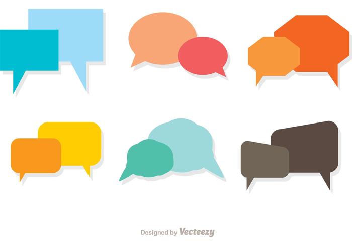 Colorful Live Chat Iconos Vector Pack