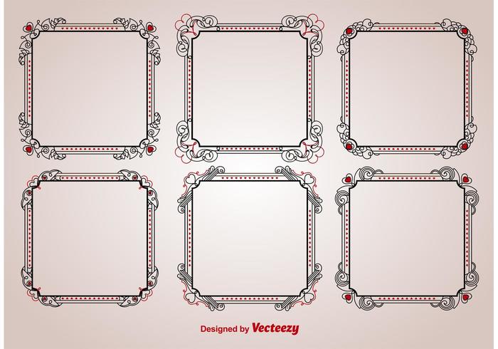 Valentine Ornamental Frame Vectors