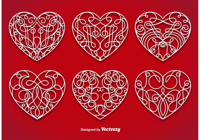 Ornamental Heart Vectors