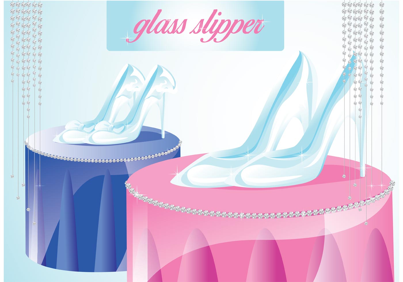 Free Vector  Cinderella glass shoe