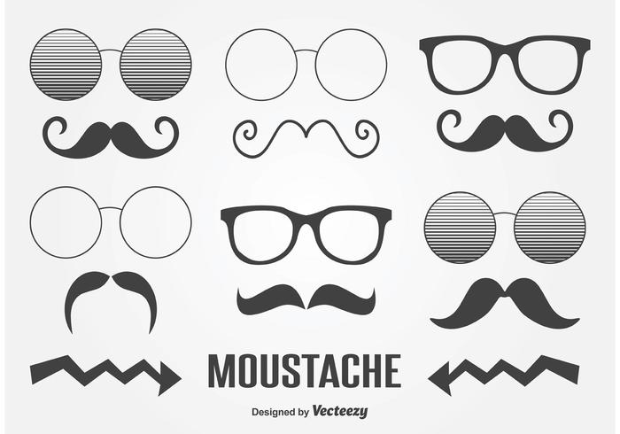 Cute Moustache Vectors