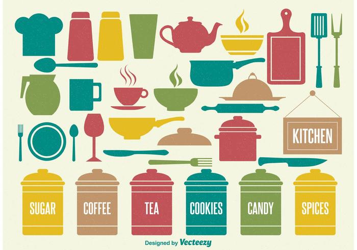 Vintage Kitchen Elements vector